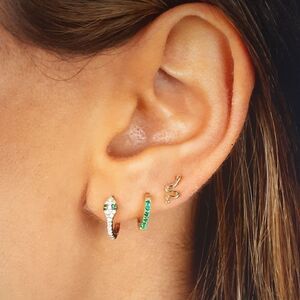 New Dozzier Snake Huggie Hoop Earrings Minimalist Hypoallergenic New‎